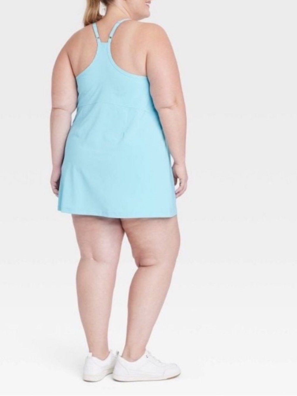 All in Motion Tennis Exercises swim Dress Light Blue built in shorts Size 1X 4X